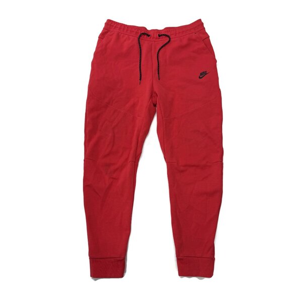 Nike Tech Fleece Joggers Mens Large Red CU4495 Pants